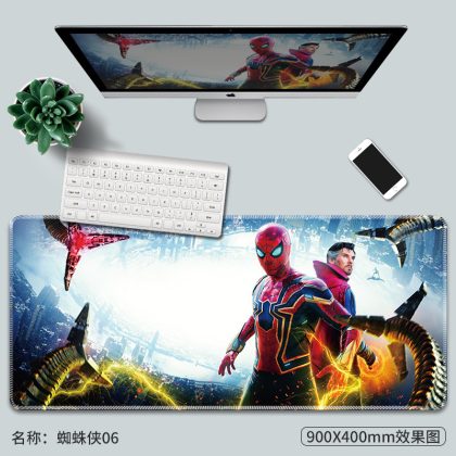 Marvel Spider-Man Anime Print Mouse Pad: Extra-Thick (3-5mm) for Wrist Relief, Extra-Large (40×90cm) for Smooth Gaming/Work!