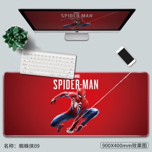 Marvel Spider-Man Anime Print Mouse Pad: 3-5mm Thick for All-Day Comfort, 40×90cm Large – Game/Work Smoothly, Desk Shines!