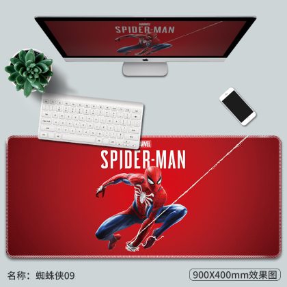 Marvel Spider-Man Anime Print Mouse Pad: 3-5mm Thick for All-Day Comfort, 40×90cm Large – Game/Work Smoothly, Desk Shines!
