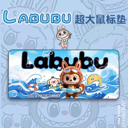 Labubu Anime Collectible Extra Thick Mouse Pad 4mm/6mm, Smooth Fine Surface Oversized Desk Mat for Gaming & Office (Cute Character Design)