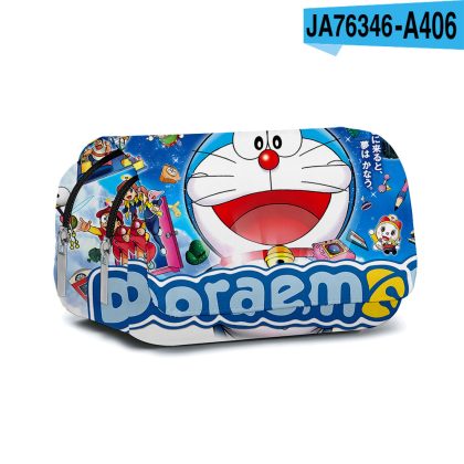 Ultimate Doraemon 3D Blue Pencil Case - Double Layer Cartoon School Supplies for Students