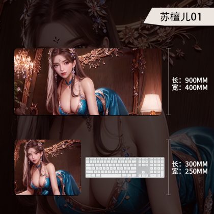 Anime Girl Su Tan'er Extra - Large Mouse Pad and Desk Mat: Gorgeous Design for Work and Gaming
