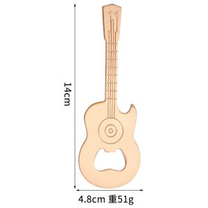 Guitar - Shaped Wooden Beer Opener – Creative Portable Bottle Opener for Home Bar & Outdoor Fun