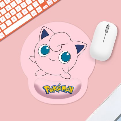 Cute Jigglypuff Cartoon Small Silicone Wrist Rest Mouse Pad, Ergonomic Computer Mouse Mat with Soft Padding for Desk, Gamer & Office Use