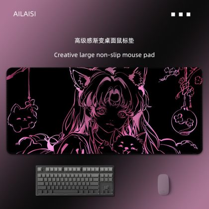 Official Sailor Moon Large Anime Mouse Pad - Extra Thick, Ombre Gradient Print, Non-Slip Base for Gaming & Office