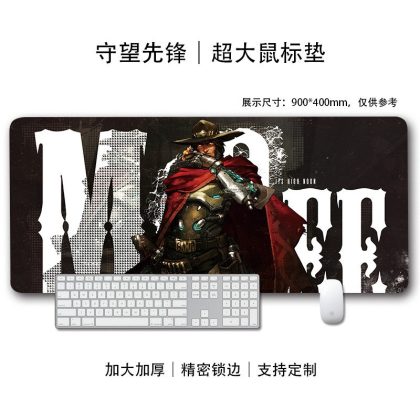 Overwatch McCree XXL Gaming Mouse Pad Desk Mat - Ultra Large Extended Surface, Reinforced Edges, Perfect for PC Gamers & Office Use (Customizable)