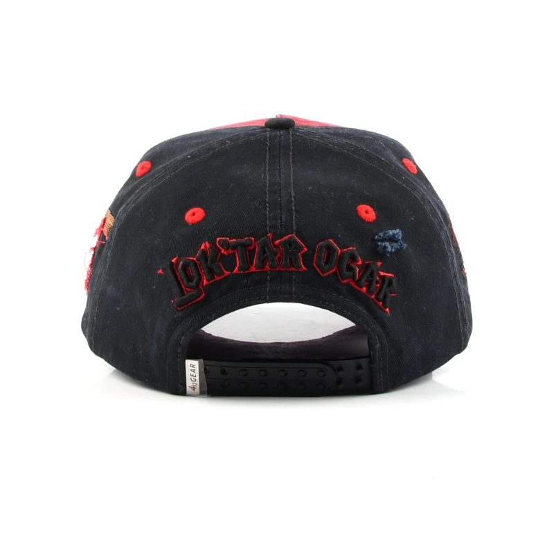 Red-Black Printed Stylish Outdoor Baseball Cap – Trendy Two-Tone Dajian Duck Bill Cap! - Image 4