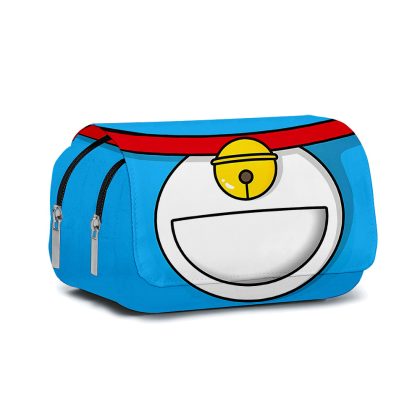Doraemon Double-Layer Pencil Case - Cute Cartoon Printed Pen Bag for Primary and Middle School Students, Kids' Stylish Stationery Organizer