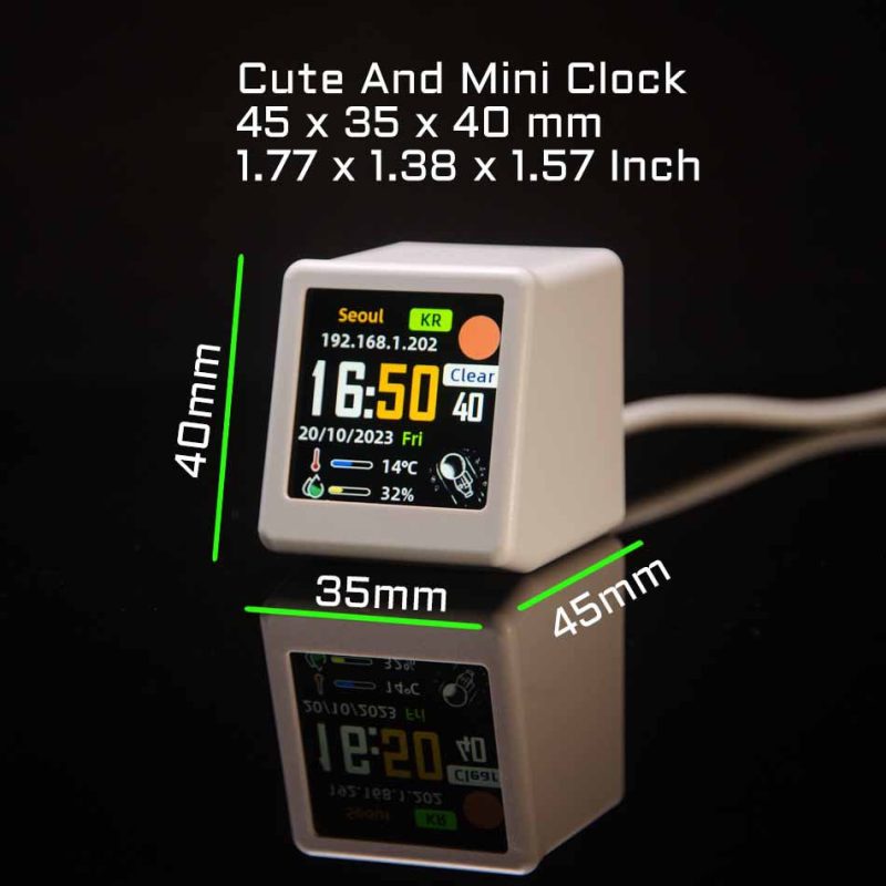 WiFi Desktop Animated Weather Clock with Real - Time Weather Data – Creative Desk Decor Gift & Multifunctional Weather Station - Image 3