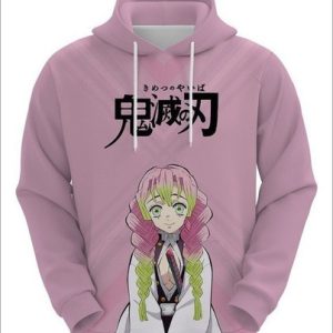 Demon Slayer Mitsuri Kanroji 3D Digital Print Men's Casual Fall Pullover Hoodie – Must-Have for Anime Fans!