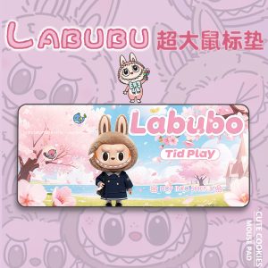 LABUBU Anime Mouse Pad 4mm/6mm Extra Thick Smooth Cloth Desk Mat, Ultra - Large Spring - Themed Cute Character Gaming Mousepad for PC/Laptop (Office & Gaming)