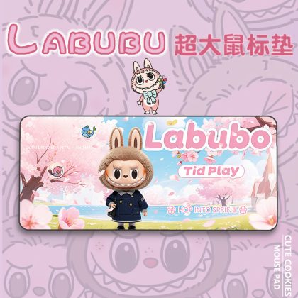 LABUBU Anime Mouse Pad 4mm/6mm Extra Thick Smooth Cloth Desk Mat, Ultra - Large Spring - Themed Cute Character Gaming Mousepad for PC/Laptop (Office & Gaming)