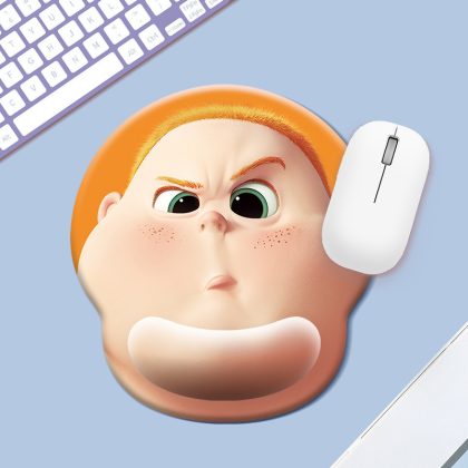 Ergonomic Silicone Wrist Rest Mouse Pad Small - Cute Cartoon The Boss Baby Tim, Comfortable Office/Gaming Mouse Mat with Wrist Support