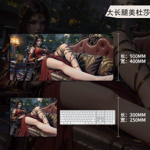Oversized Chinese Anime Medusa Gaming Mouse Pad - Large Desk Mat for Esports, Keyboard & Study