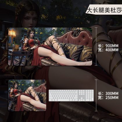 Oversized Chinese Anime Medusa Gaming Mouse Pad - Large Desk Mat for Esports, Keyboard & Study