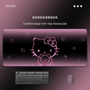 Hello Kitty Anime Mouse Pad – Extra-Large, Thickened with Gradient Print! Must-Have for Hello Kitty Fans!