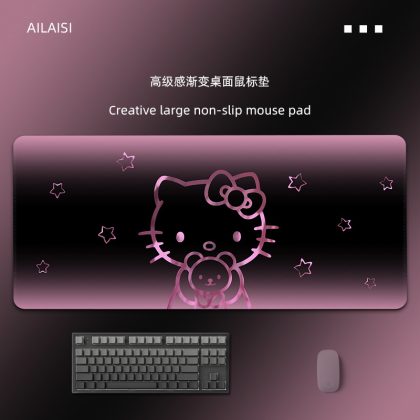 Hello Kitty Anime Mouse Pad – Extra-Large, Thickened with Gradient Print! Must-Have for Hello Kitty Fans!