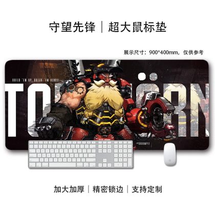 Overwatch Torbjörn XXL Mouse Pad – Extra Large Gaming Desk Mat with Precision Cut Edges, Ultra-Thick Fabric for PC Gamers & Office Use