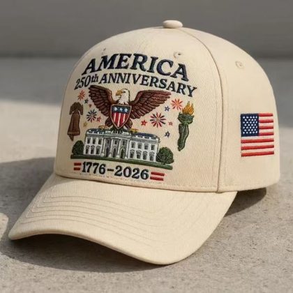 Patriotic 3D Embroidered Baseball Cap - Limited Edition America 250th Anniversary Eagle Design for Outdoor Enthusiasts