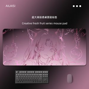 Sailor Moon Oversize Gaming Mouse Pad – Large 900×400 mm Thicken 4 mm RGB Fade Gradient Printed Desk Mat for Anime Fans