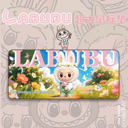 LABUBU Anime Cosplay Mouse Pad 4mm/6mm Extra Thick Smooth Fine Surface Extended Gaming & Office Desk Mat, Cute Character Design Collectible Mousepad