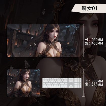 Oversized Chinese - Style Anime Witch Gaming Mouse Pad - Large Desk Mat for Office