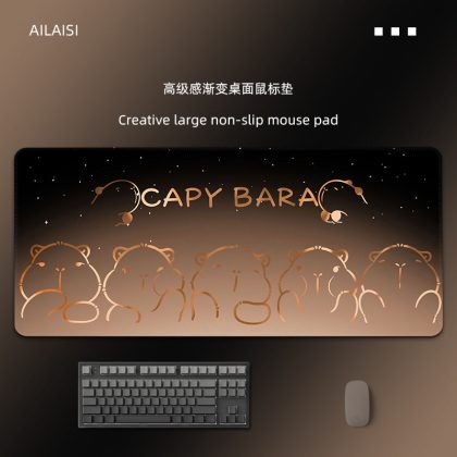 Capybara Anime Mouse Pad – Extra-Large, Thickened & Gradient Print! Must-Have for Capybara Lovers!