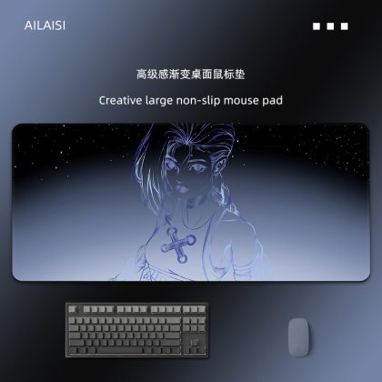 Jinx Anime Mouse Pad – Extra-Large, Thickened & Gradient Print! Must-Have for Arcane Fans!
