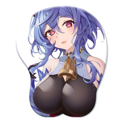 Genshin Impact Ganyu 3D Silicone Wrist Rest Mouse Pad - Soft & Comfortable for Office