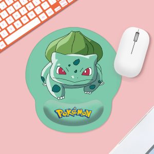 Bulbasaur Cute Cartoon Wrist Rest Silicone Mouse Pad, Small Computer Mouse Mat with Soft Padding for Kids, Anime Fans & Desk Workers