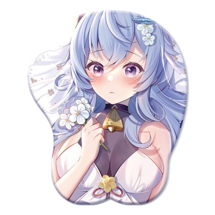 Genshin Impact - Inspired 3D Silicone Wrist Rest Mouse Pad with Beautiful Character Design - Soft & Comfortable for Office