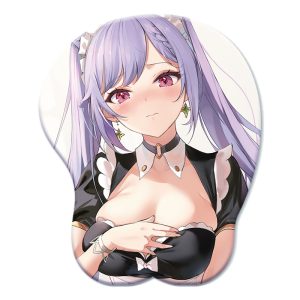 Genshin Impact Keqing 3D Silicone Wrist Rest Mouse Pad - Soft & Comfortable for Office