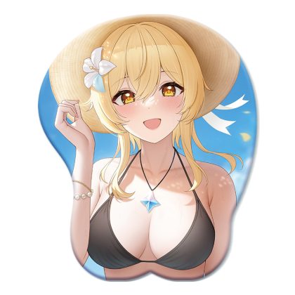 Genshin Impact Lumine 3D Silicone Wrist Rest Mouse Pad - Soft & Comfortable for Office