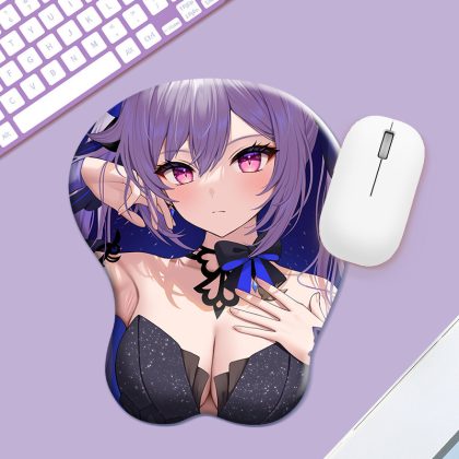 Kafka from Honkai: Star Rail Small Ergonomic Wrist Rest Mouse Pad, Cute Anime Cartoon Silicone Gel Mousepad for Computer/Laptop - Soft Comfortable Wrist Support