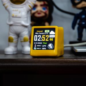 Cartoon Astronaut & Whimsical Character WiFi Desktop Animated Weather Clock - Multifunctional Weather Station, Real - Time Forecast & Unique Desk Decor Gift