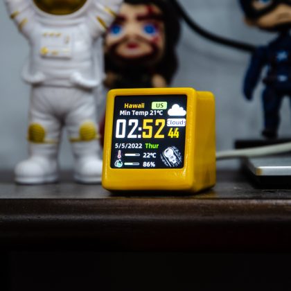 Cartoon Astronaut & Whimsical Character WiFi Desktop Animated Weather Clock - Multifunctional Weather Station, Real - Time Forecast & Unique Desk Decor Gift