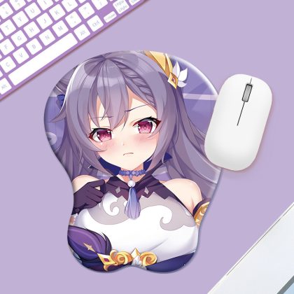Honkai Impact 3rd Yaye Anime Mouse Pad with Wrist Rest | Small Silicone Gel Computer Mousepad | Cute Cartoon Wrist Support for Gaming & Office
