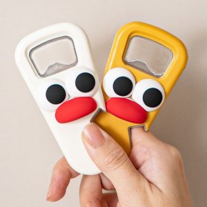 2 Pack Cartoon Big Eyes Red Mouth 3D Bottle Opener - Cute Beer Opener Set for Kitchen, Bar & Parties, Creative Novelty Drink Opener Gift