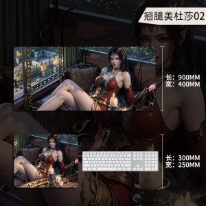 Seductive Medusa Leg-Up Anime Mouse Pad Non-Slip Desk Mat for Gaming & Office Decor