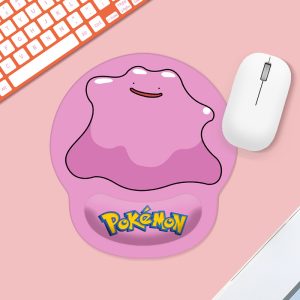 Adorable Ditto Pokémon Gel Mouse Pad with Wrist Rest - Small Ergonomic Support for Computer, Laptop, Gaming & Office (Cute Cartoon Design)