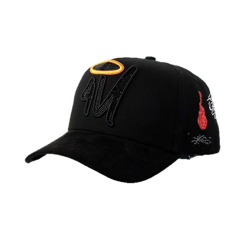 5-Panel Embroidered Logo Black Baseball Cap – Sleek Minimalist Style for Daily & Street Wear! - Image 6