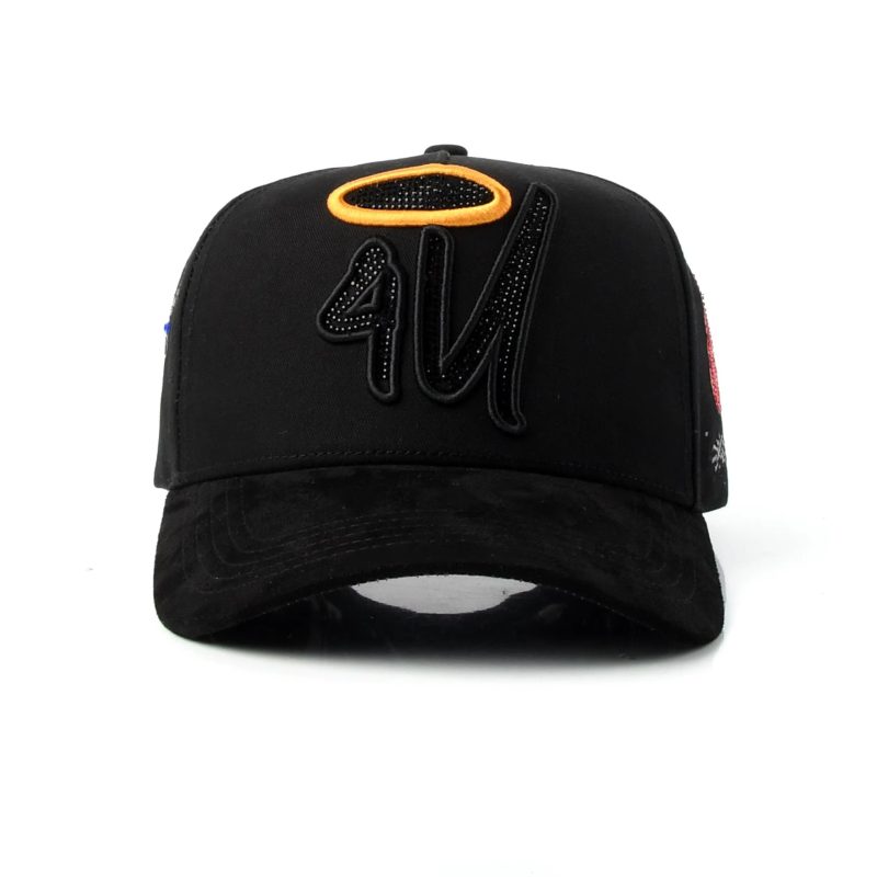 5-Panel Embroidered Logo Black Baseball Cap – Sleek Minimalist Style for Daily & Street Wear! - Image 7