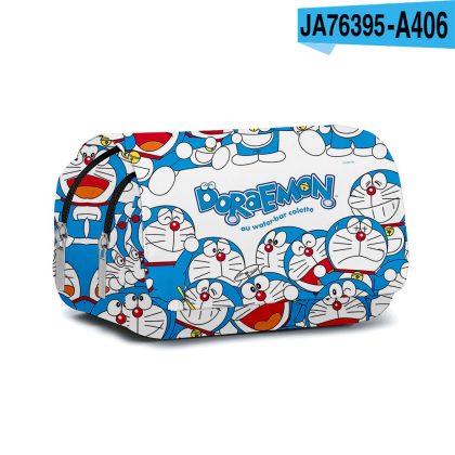 Doraemon 3D Cartoon Pencil Case – Two-Tier Stationery Pouch with Vibrant All-Over Print, Collector-Grade Gift for Kids & Anime Fans