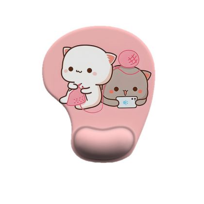 Cute Cats Silicone Wrist Rest Mouse Pad - Non-Slip, Easy-to-Clean & Ergonomic for Office