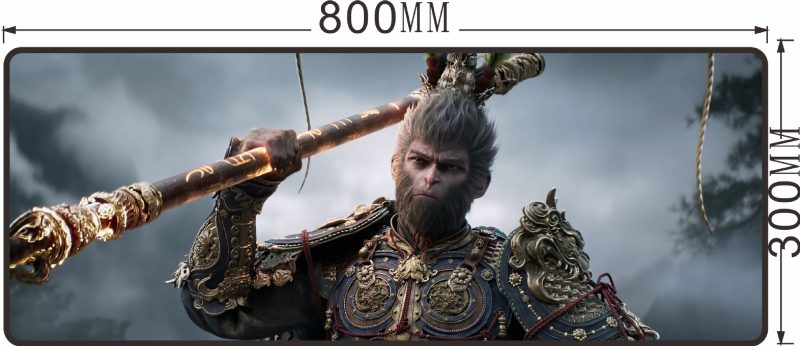 Epic 3D Sun Wukong - Themed Large - Sized Lock - Stitched Gaming Mouse Pad for Anime & E - sports Enthusiasts