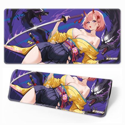 Oversized Sexy Anime Samurai Girl Gaming Mouse Pad - Lock - stitched & Ultra - smooth for Esports