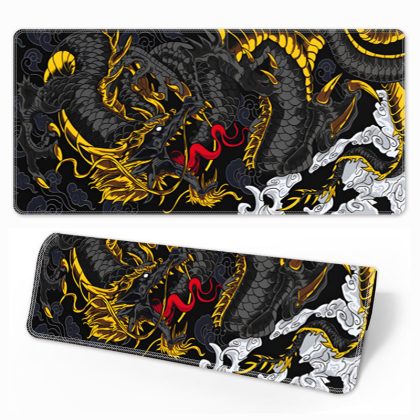 Oversized Chinese Dragon - Themed Gaming Mouse Pad - Locked Edge, Smooth for Esports & Desk