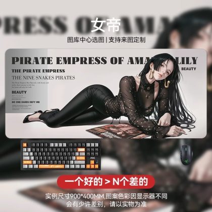 One Piece Pirate Empress Boa Hancock Extra Large Gaming Mouse Pad - Oversized Desk Mat for Computer Keyboard, Gamer & Office
