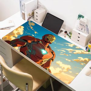 Iron Man Marvel Skyline Stance Extra Large Mouse Pad - Cartoon Gaming & Desk Mat for Superhero Enthusiasts | High-Precision, Stylish Desk Pad