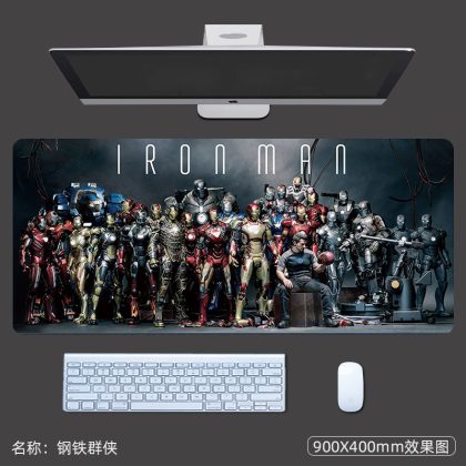 Marvel Iron Man Armors Assemble Extra - Large Gaming Mouse Pad - Perfect for Gamers and Iron Man Fans